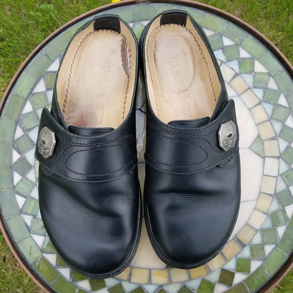 haflinger leather clogs mens